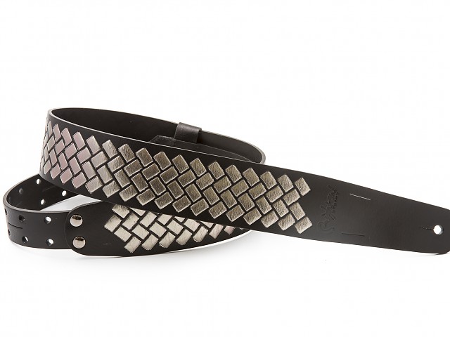 black-leather-wall-metal-rivets-guitar-strap-righton-7